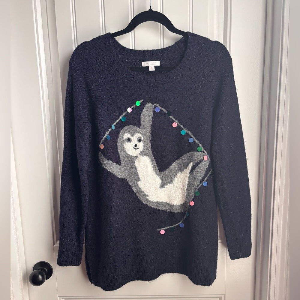 LC Lauren Conrad Navy Knit Sweater size M woman’s